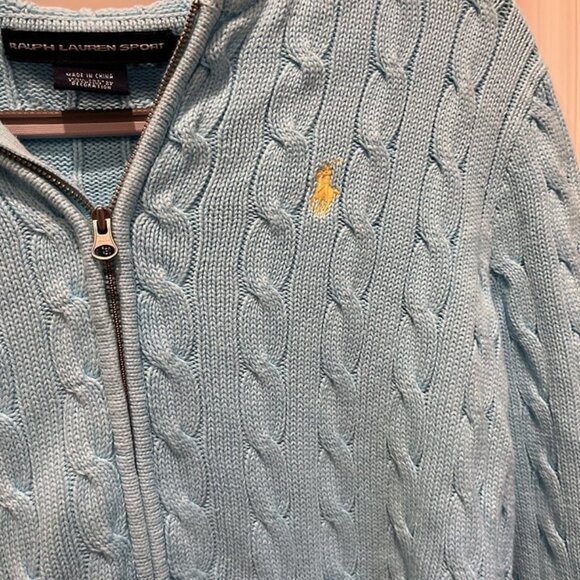 Polo Ralph Lauren Knit Zip up light blue - Picture 3 of 6